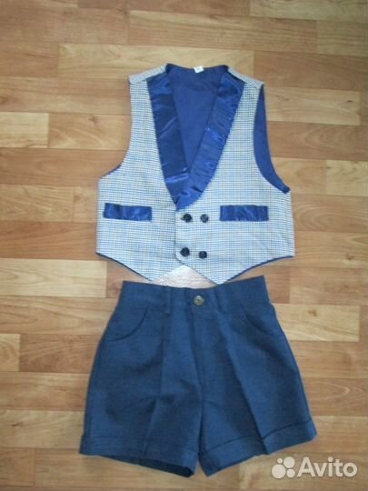 Костюм на праздник шорты жилет рубашка на 2-5 лет