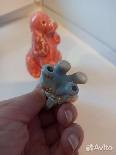 Статуэтки керамика собачка и слоник