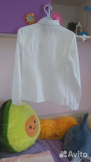 Белая блузка для девочки на 1 сентября рост 146