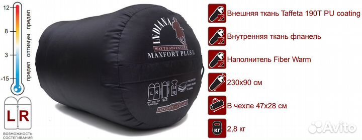 Спальный мешок Indiana Maxfort Plus до -15