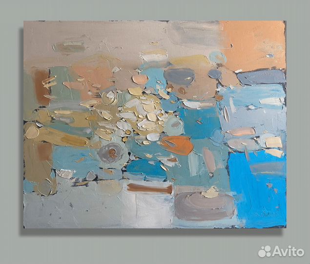 Большая картина маслом на холсте абстракция