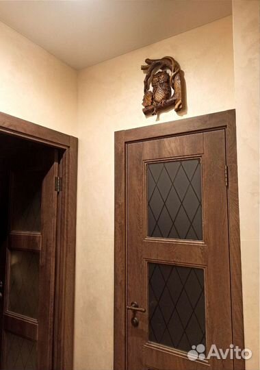 Панно сова, филин из дерева, на стену