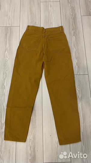 Джинсы pull and bear горчичные