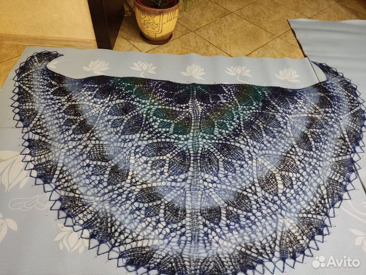 Шаль-накидка с Шерсти и ангоры