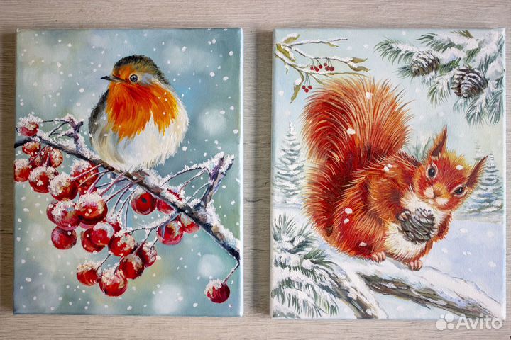 Картины Зимние мотивы, Зима,Новый год