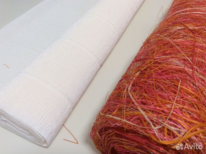 Упаковка для цветов 2 рулона (креп бумага+сетка)