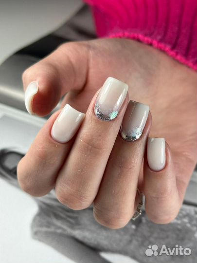 Маникюр гель-лак наращивание