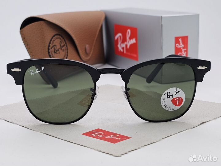 Очки Ray Ban 3016 Clubmaster Polarized Стекло