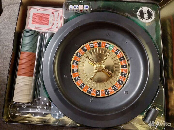 Набор 5 игр: рулетка,покер, бл.дж, покер с костями