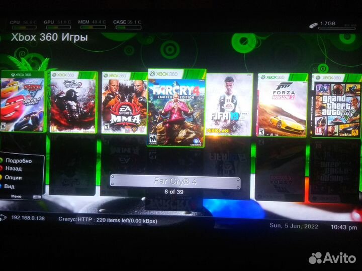 Игровая консоль xbox 360s 500gb freeboot 70 игр