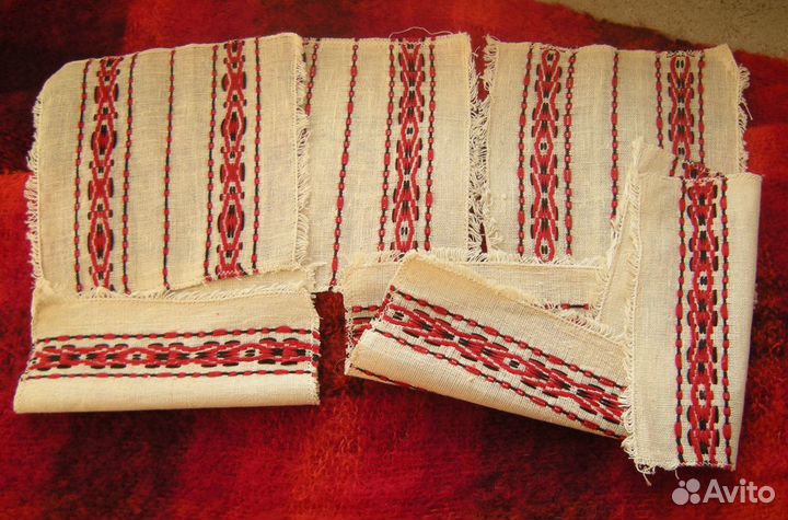 Скатерть-дорожка и салфетки льняные из СССР