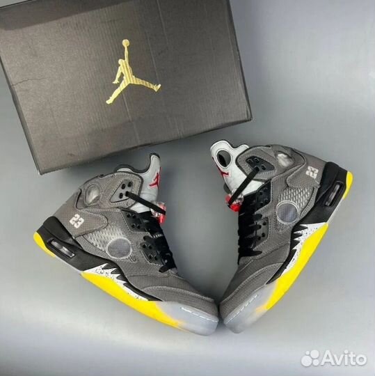 Air Jordan 5 x Off-White Muslin Grey