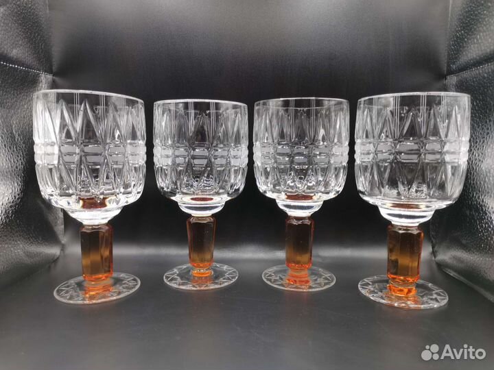 Бокалы фужеры Олимпийские Хрусталь СССР 4 шт