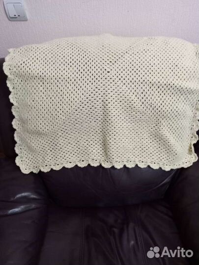 Вязаный плед ручная работа