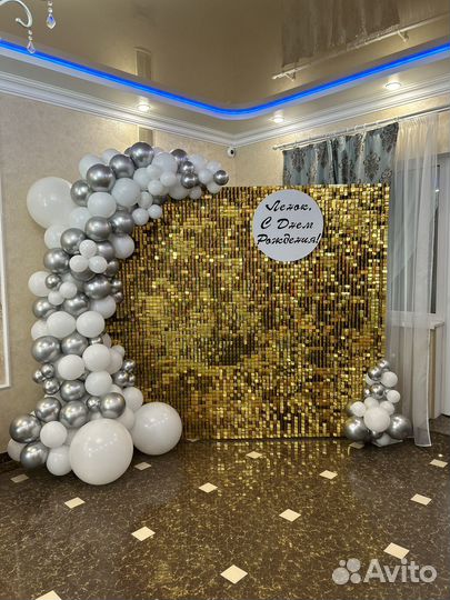 Аренда фотозоны из пайеток