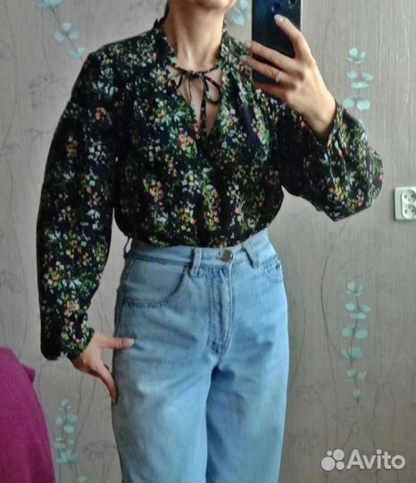 Блузка с завязками 42 размер
