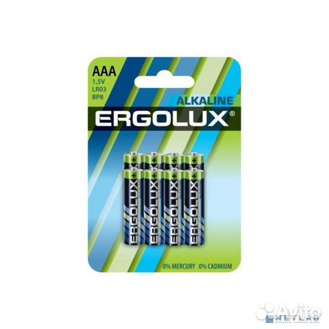 Ergolux Alkaline BL8 LR03 (8 шт. в уп-ке)