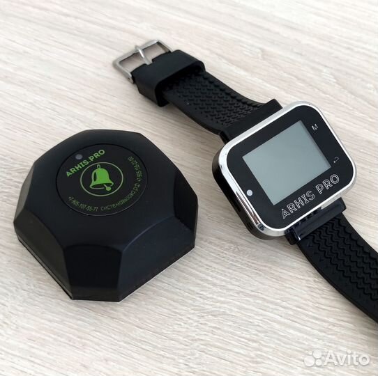 Кнопка вызова официанта модель Бургер с часами