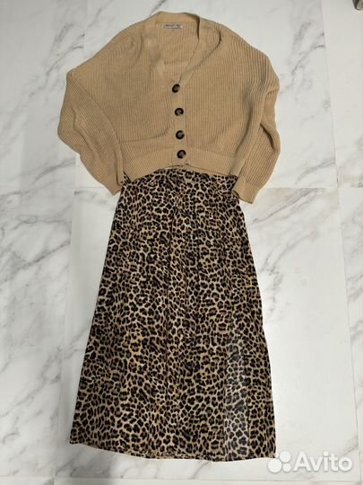 Комлект юбка cropp, кофта stradivarius