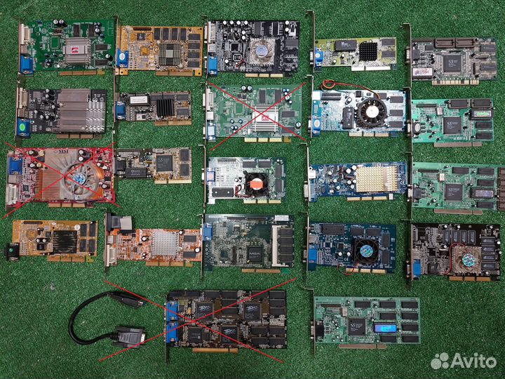 Ретро видеокарты AGP; очень ретро PCI