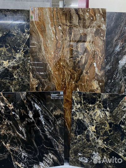 Керамогранит черный мрамор Индия