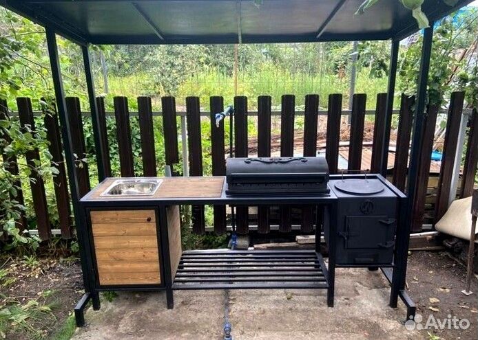 Мангал с печкой