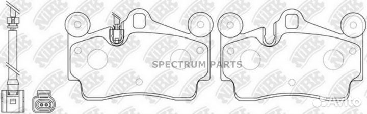 Nibk PN0347W Колодки тормозные дисковые зад