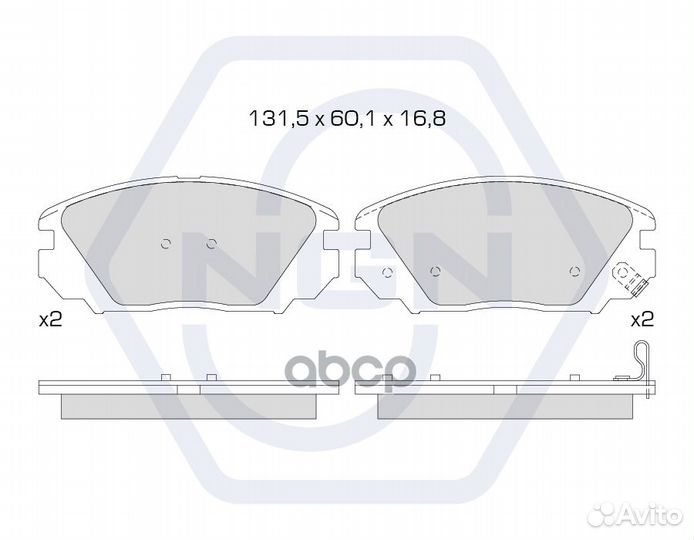 Колодки тормозные дисковые керамические перед