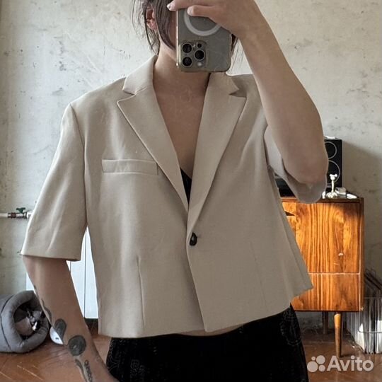 Твидовый пиджак zara