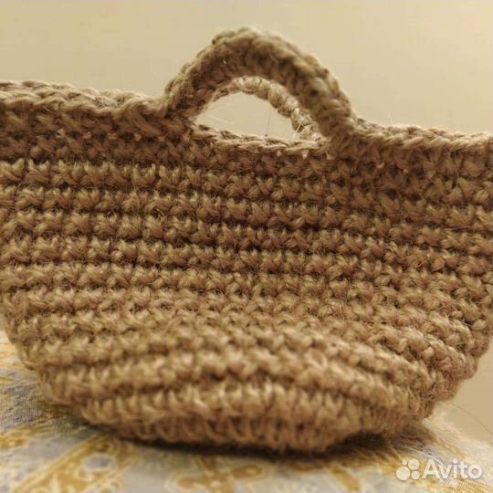 Cумки пляжные из джута, из трикотажной нити для