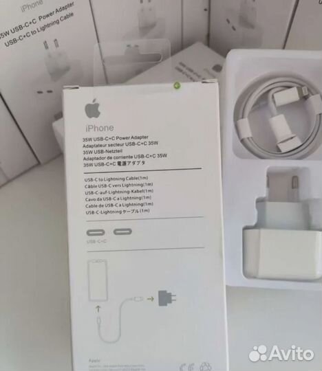 Зарядка на iPhone 2в1 35w 2 разъема