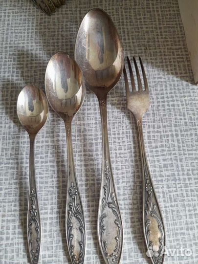 Столовые приборы из мельхиора СССР