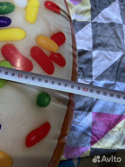 Надувной круг пончик 110см + ручной насос