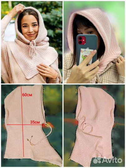 Новое шапка тонкая#берет#капор#митенки