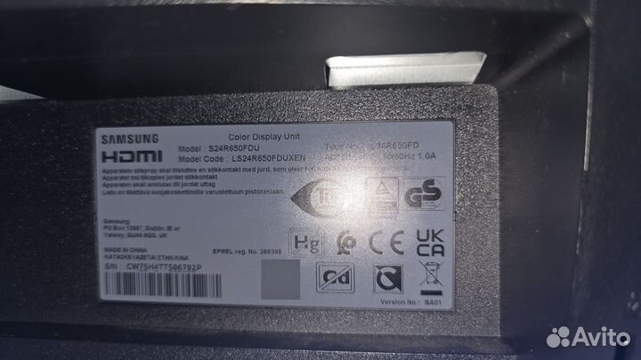 Монитор 75 гц 24 дюйма samsung 2023 г