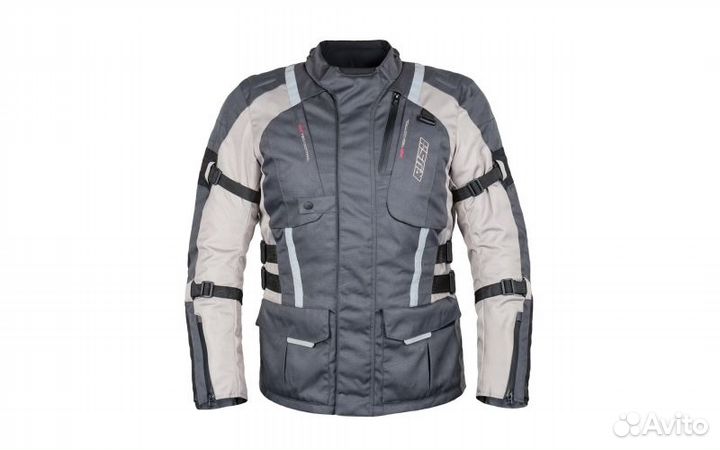 Мотокуртка long ride текстиль, цвет антрацит/бежев