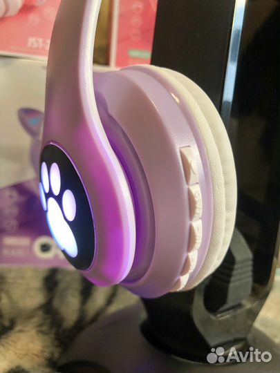 Беспроводные наушники с ушками (разные цвета)