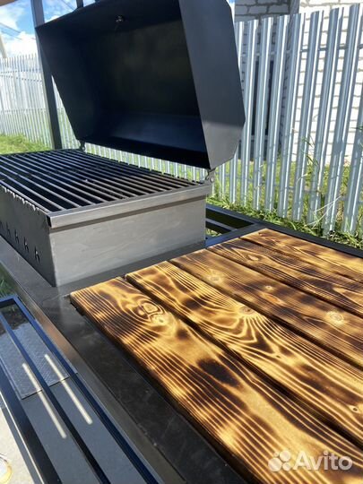 Мангал с печью под казан