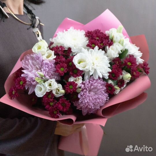 Хризантемы в коробке букете корзине