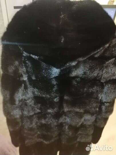 Шуба норковая с капюшоном 42 44