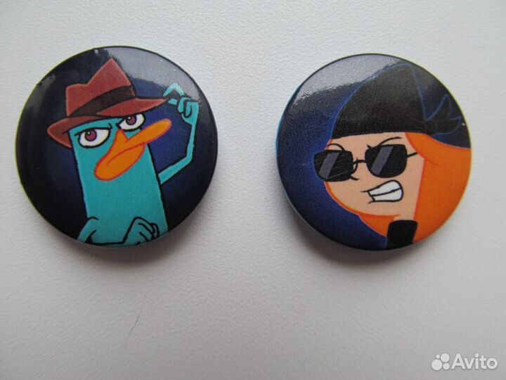 Значок Перри-утконос и Кендэс Финес и Ферб