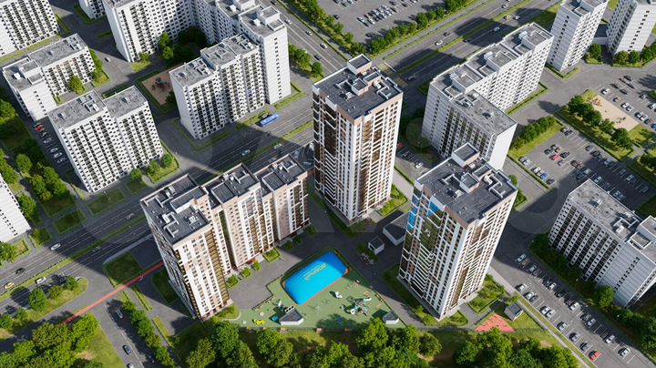 2-к. квартира, 62,5 м², 3/25 эт.