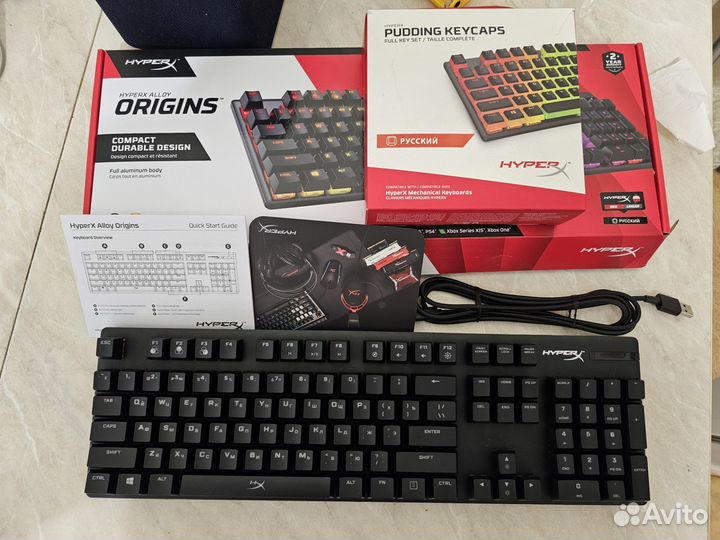 HyperX Alloy Origins (HX-KB6RDX-RU) +Kaps Pudding