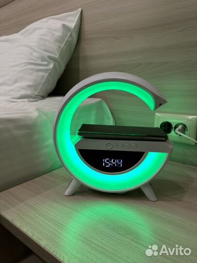 Светильник ночник беспроводная зарядка 6 в 1