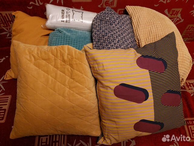 Подушки для дивана Икеа Иннер и чехлы для них