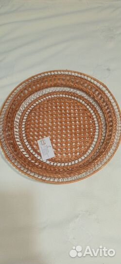 Декоративные плетёные панно-блюда