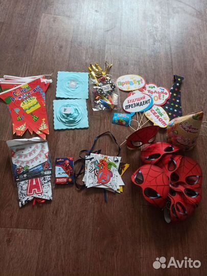 Набор для день рождения(человек паук,супергерои)