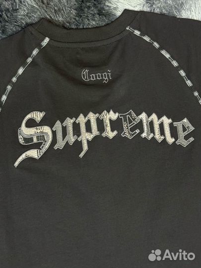 Футболка Supreme x Coogi черная оверсайз
