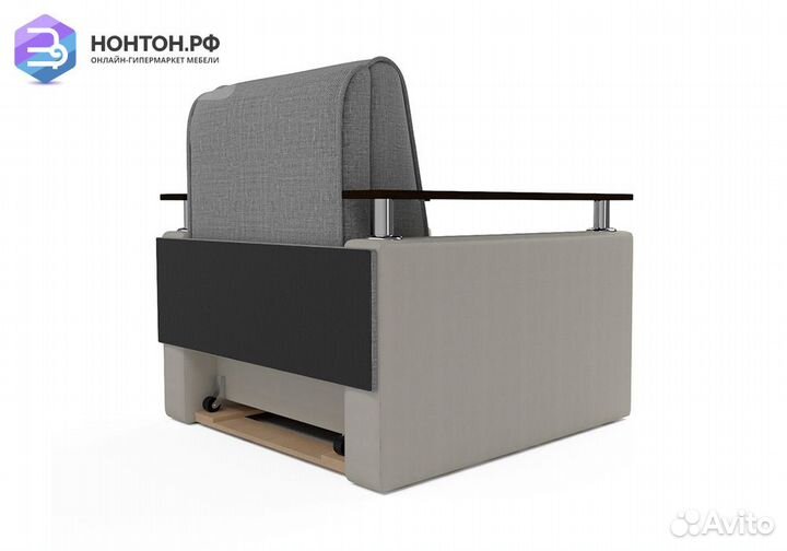 Кресло аккордеон Шарк серое / белое