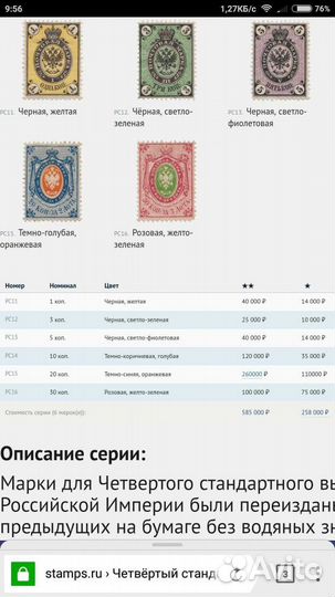 Марки царской России